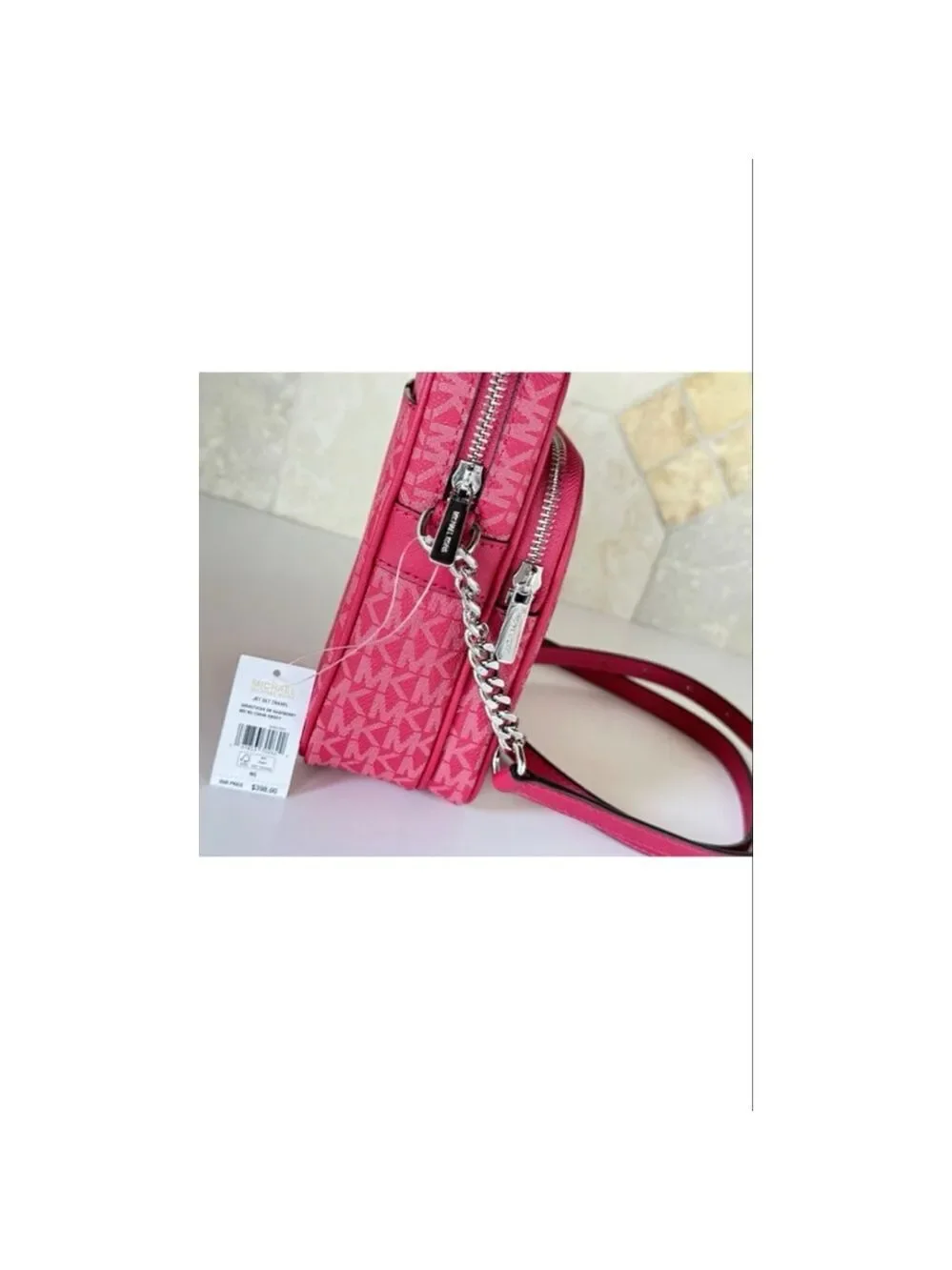 Michael Kors Red Crossbody Bag Silver Hardware